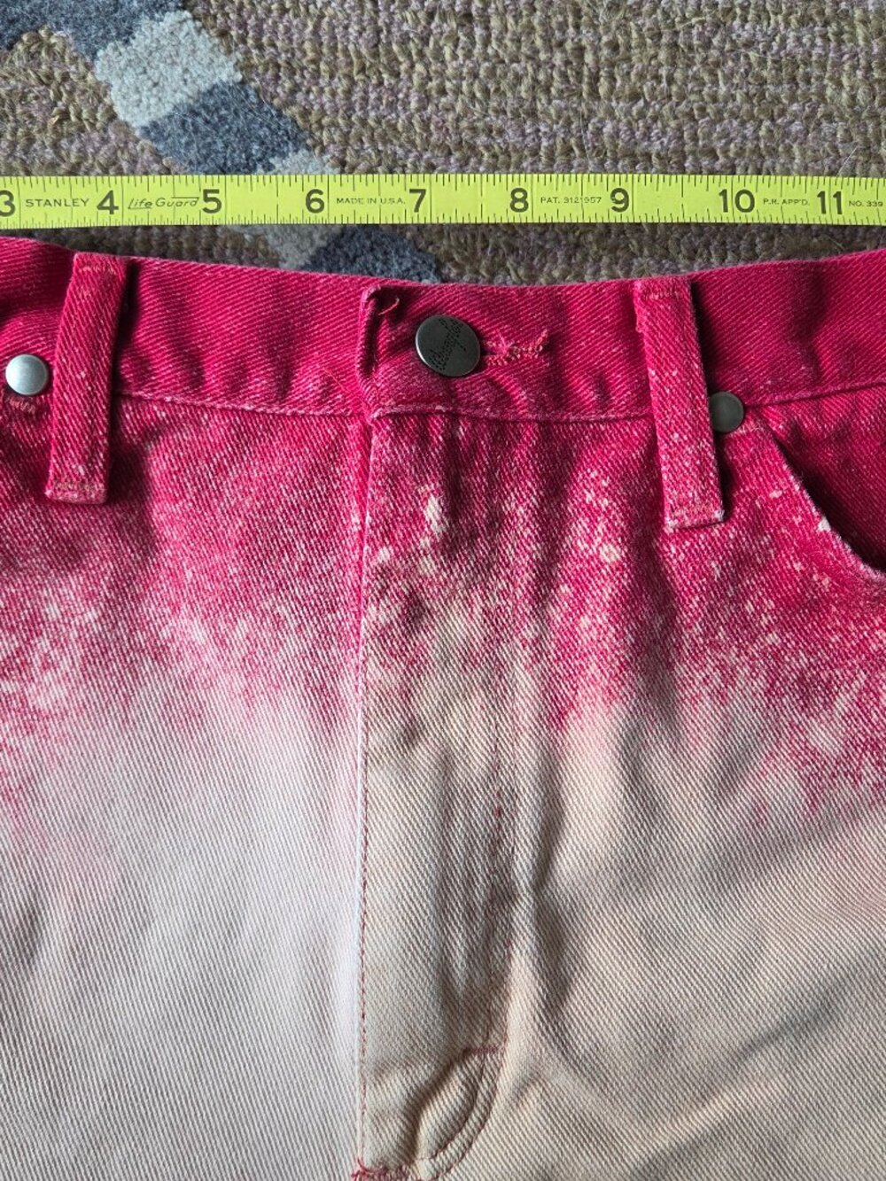 Wrangler Ombre Cut off Denim Shorts 28 waist vintage 9 - Picture 4 of 5